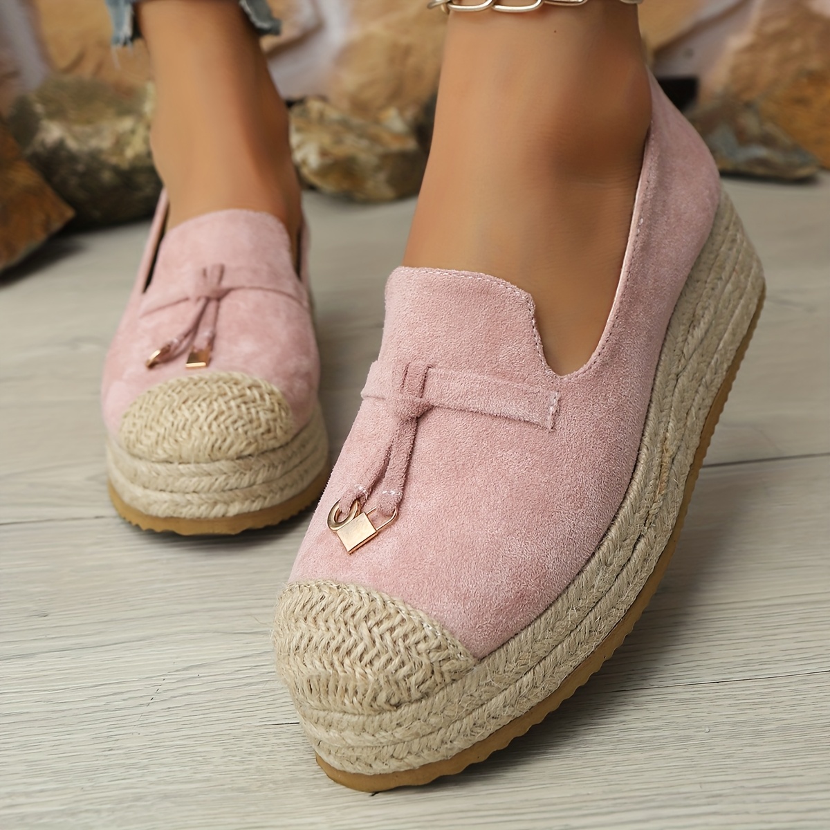 zapatos de plataforma rosa para mujer cu as gruesas con   met   plantilla acolchada calzado casual y formal para     bailarinas     para   especiales sandalias vers tiles con  s de     forro c   para amantes del calzado moderno cn35 eu35 color rosa 6