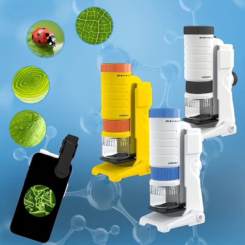 kids portable microscope with stand education tool pvc material school and home use ideal christmas thanksgiving gift educational toys Product details 4