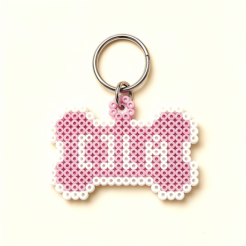 Pixel Bead Bone-Shaped Customizable Pet Anti-Lost Tag