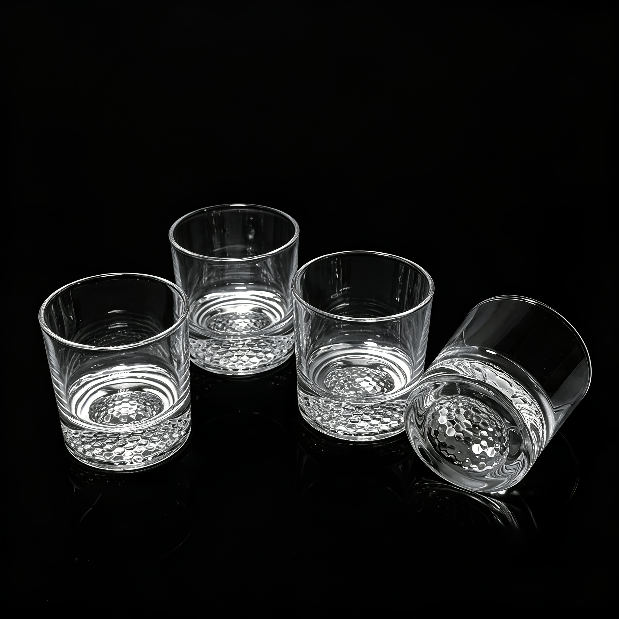 Image of 4pcs Glass Cups With Thick Bottoms, Whiskey Glasses, Vodka Gifts For Dad, Father, Football, Basketball, Golf, Baseball Enthusiasts, Suitable For Any Occasion, Sports-themed Parties, Birthday Gifts