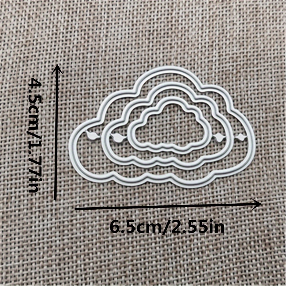 A Set Of White Cloud-shaped Cutting Dies Template For Diy Scrapbooking Decoration Embossing Handicraft Template