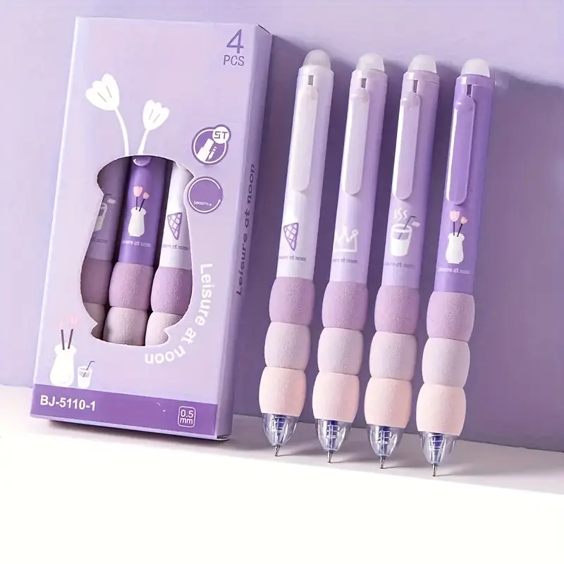 12 cute cartoon erasable gel pens with , retractable 0.5mm tip, black ink - cute animal and food designs, diary - back to school supplies, gifts, cute pens, writing instruments, pens for writing, cute pens for, pens set, erase able pen, diary writing, pens and crayons, creative drawing, secure storage, lightweight design, smooth writing experience, desk essentials, travel accessories, quality plastic material Product details 8