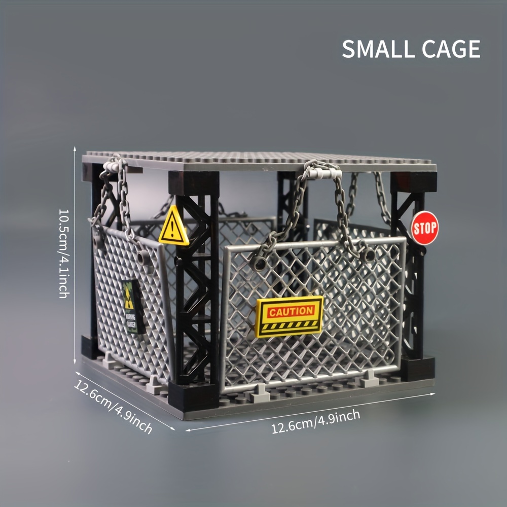Image of Military Prison Building Blocks Toys Moc Military Area Trap Blocks Toy Sets Toy Construction Bricks Toy Halloween Cage Birthday Gifts