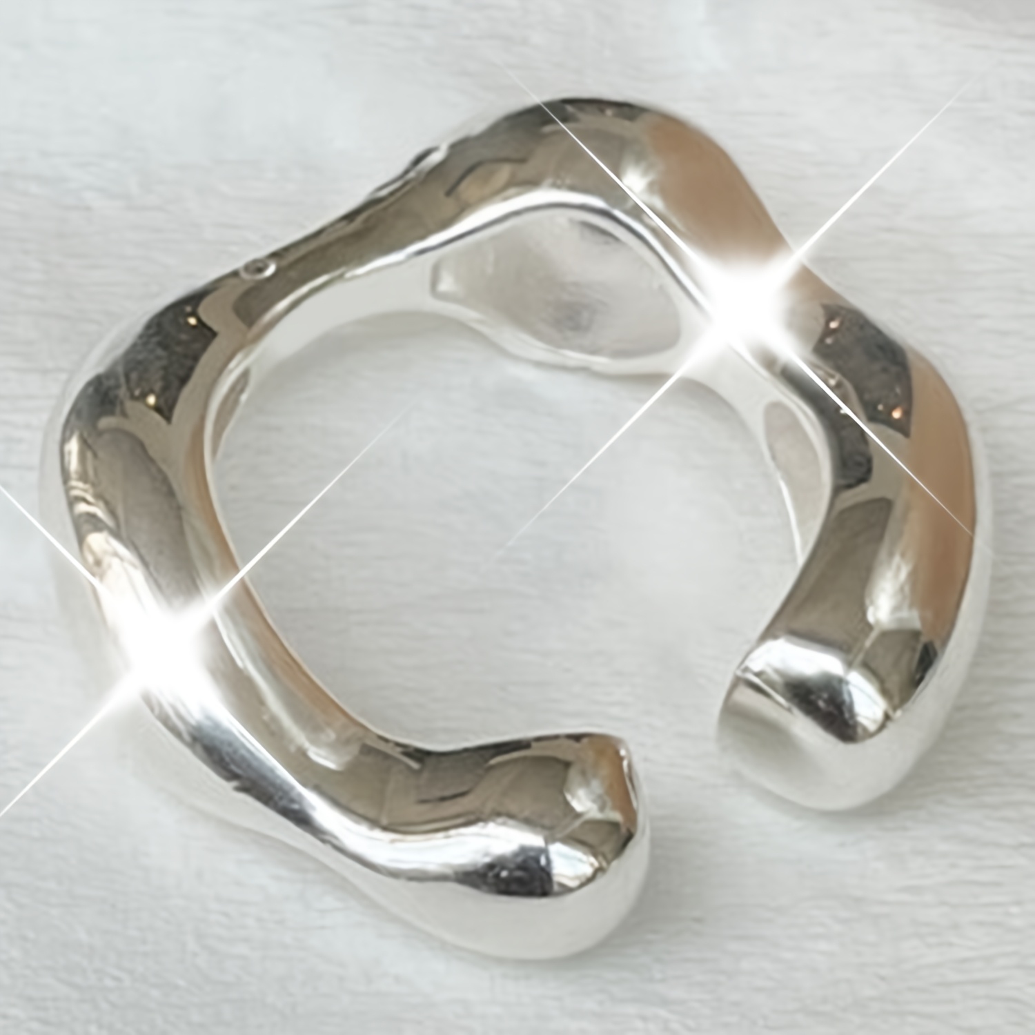 Women's 925 Silvery Plated Adjustable Ring, Fashionable for All Seasons