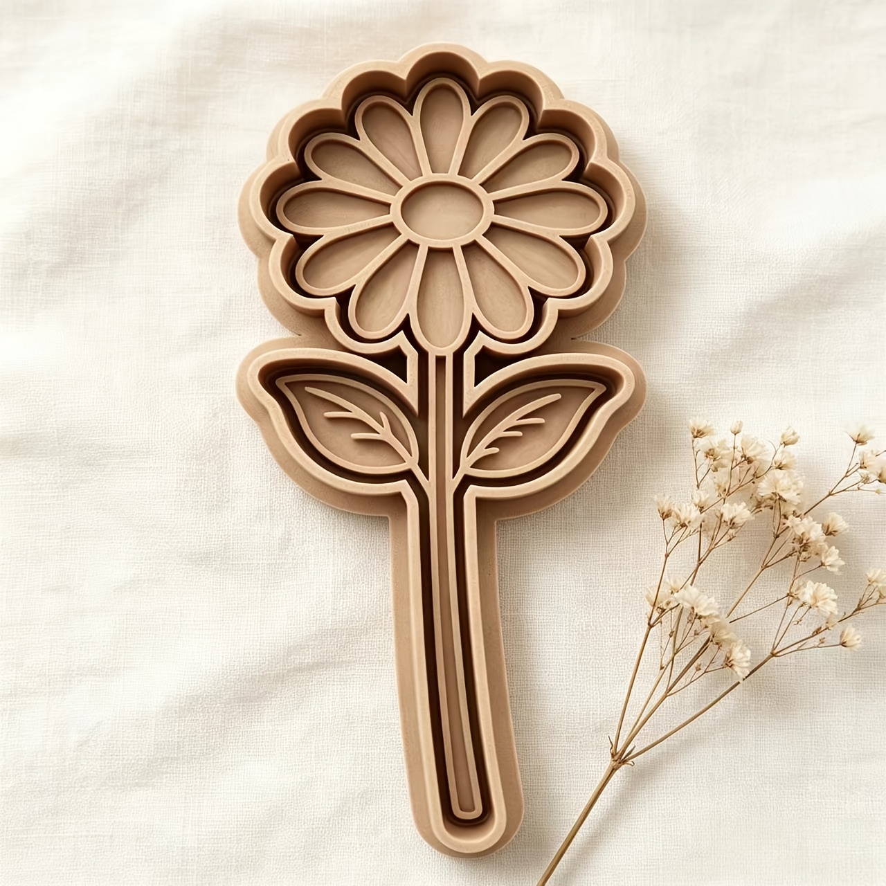 TEMU Daisy-shaped Clay Impression Stamp Pottery Embossing Tool, Handmade Pottery Mud Printing Mold