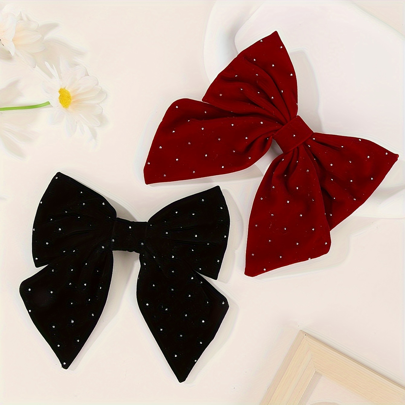 

2pcs Bow Set, Accents, Hairpins For Women, Accessories