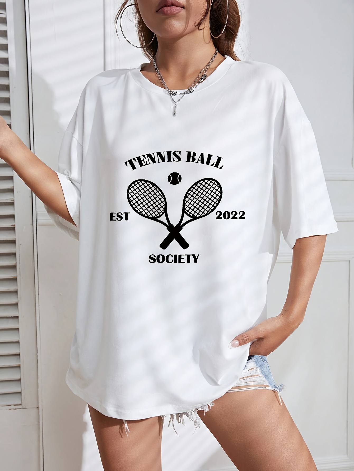 Camiseta Gráfica Raqueta Tenis Hombres Camiseta Activa - Temu