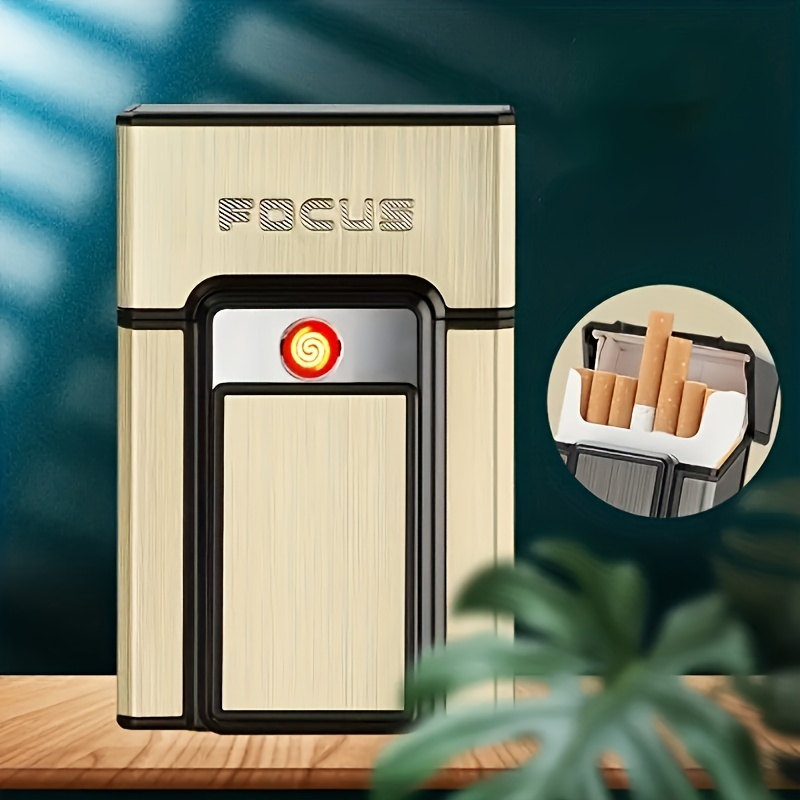 1Pc New Integrated Cigarette Box Lighter Case Usb Lighter