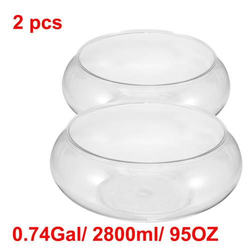 1p 2 fish bowl vase 0 74 gal plastic round betta fish tank hydroponic planter terrarium fish bowl aquatic plant pot daffodil pot 7 8 wide mouth vase for air plants succulent centerpiece wedding table decor home decor