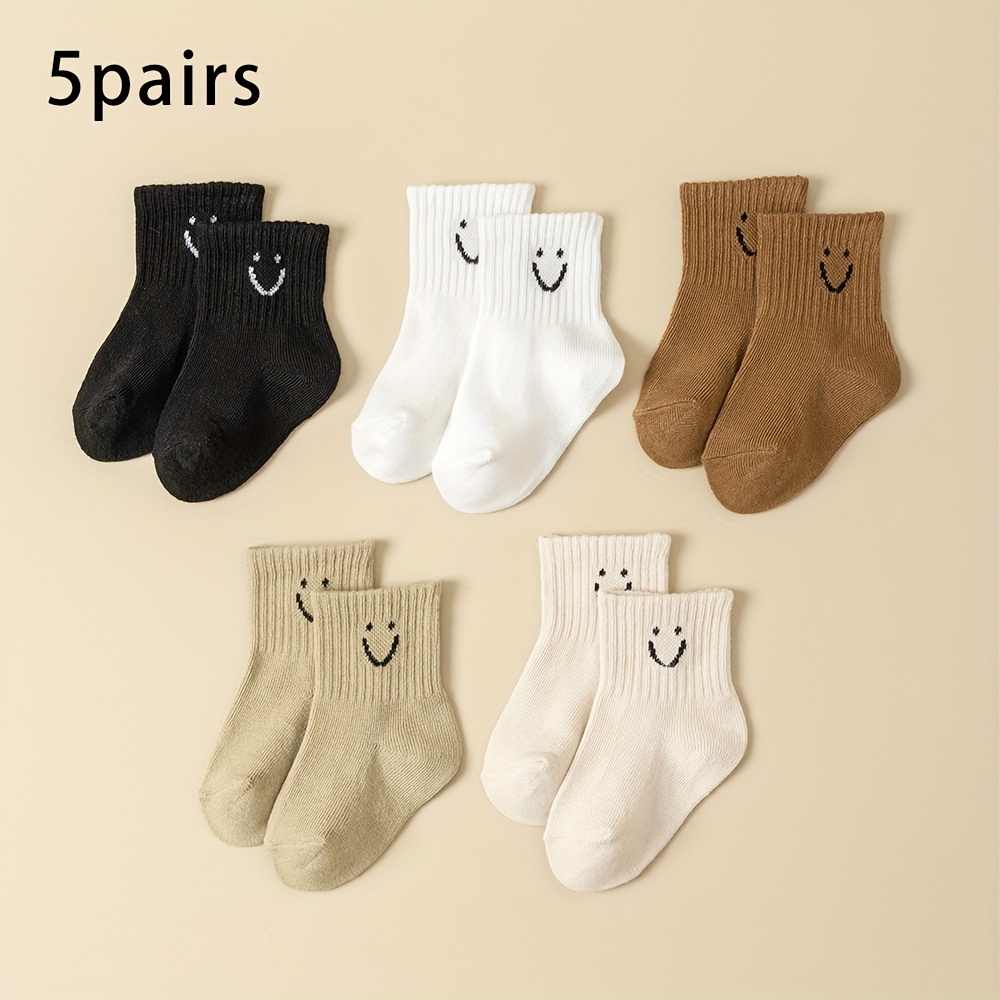 

5 Pairs Of Infant Socks With Symbols: Baby' In Any Season