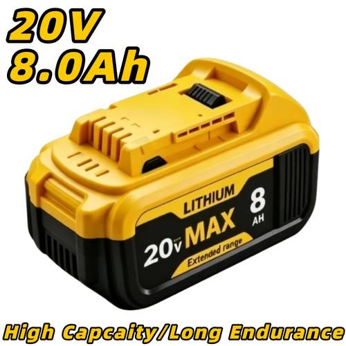 1 2 pack 8000mah replace for dcb200 20 battery compatible with dcb606 dcb609 dcb612 dcb201 dcb200 dcb206 dcb207 apply to dw cordless power tools