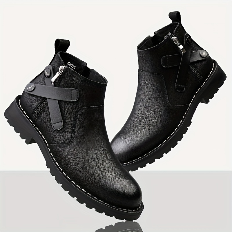 trendy high top boots beck men s side zipper comfy non slip