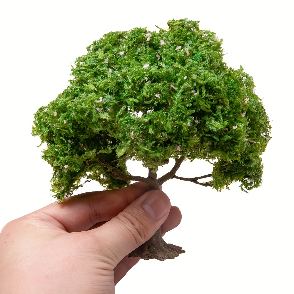 TEMU 15cm Architectural Model Trees With Realistic Leaves For Miniature Micro Building Diy Train Railway Scene Landscape Layout On Birthday Gifts Festival
