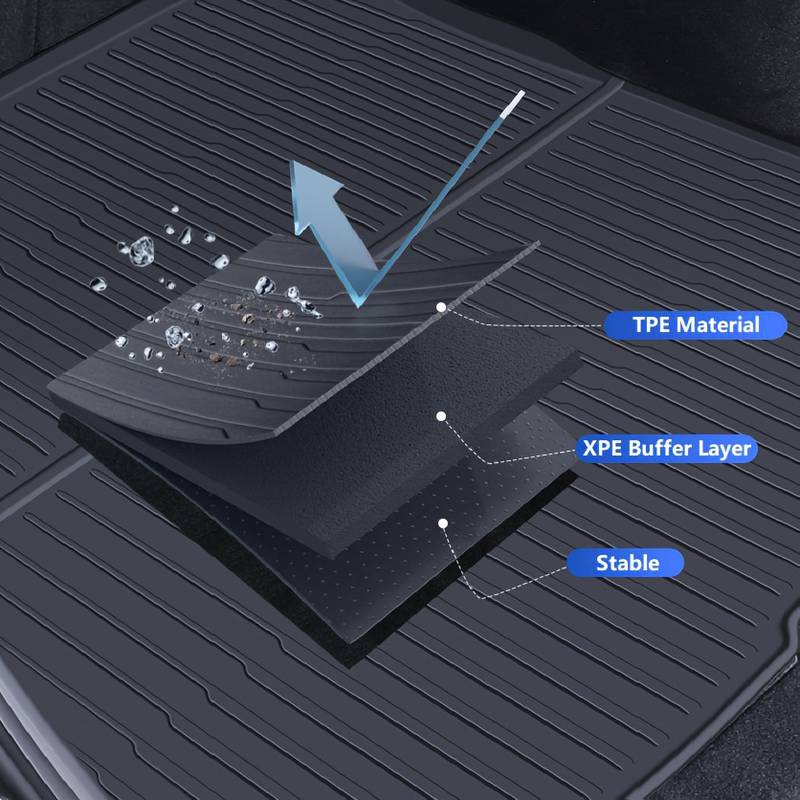 Set Tappetini Auto In TPE Per Tesla Model S 2012-2023 (OMAC), Tappetino Bagagliaio Incluso, Inodori, Impermeabili E Facili Da Pulire