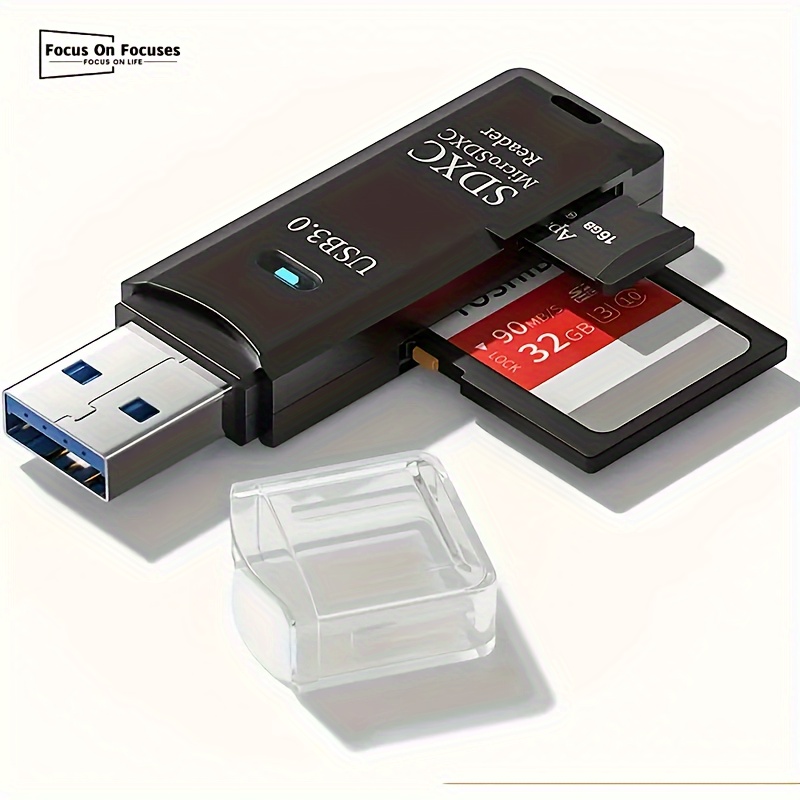 Lector de tarjetas Lightning a SD para iPhone iPad, cámara de juego de  rastro 4 en 1, visor de tarjetas SD, adaptador portátil USB 3.0 OTG  compatible