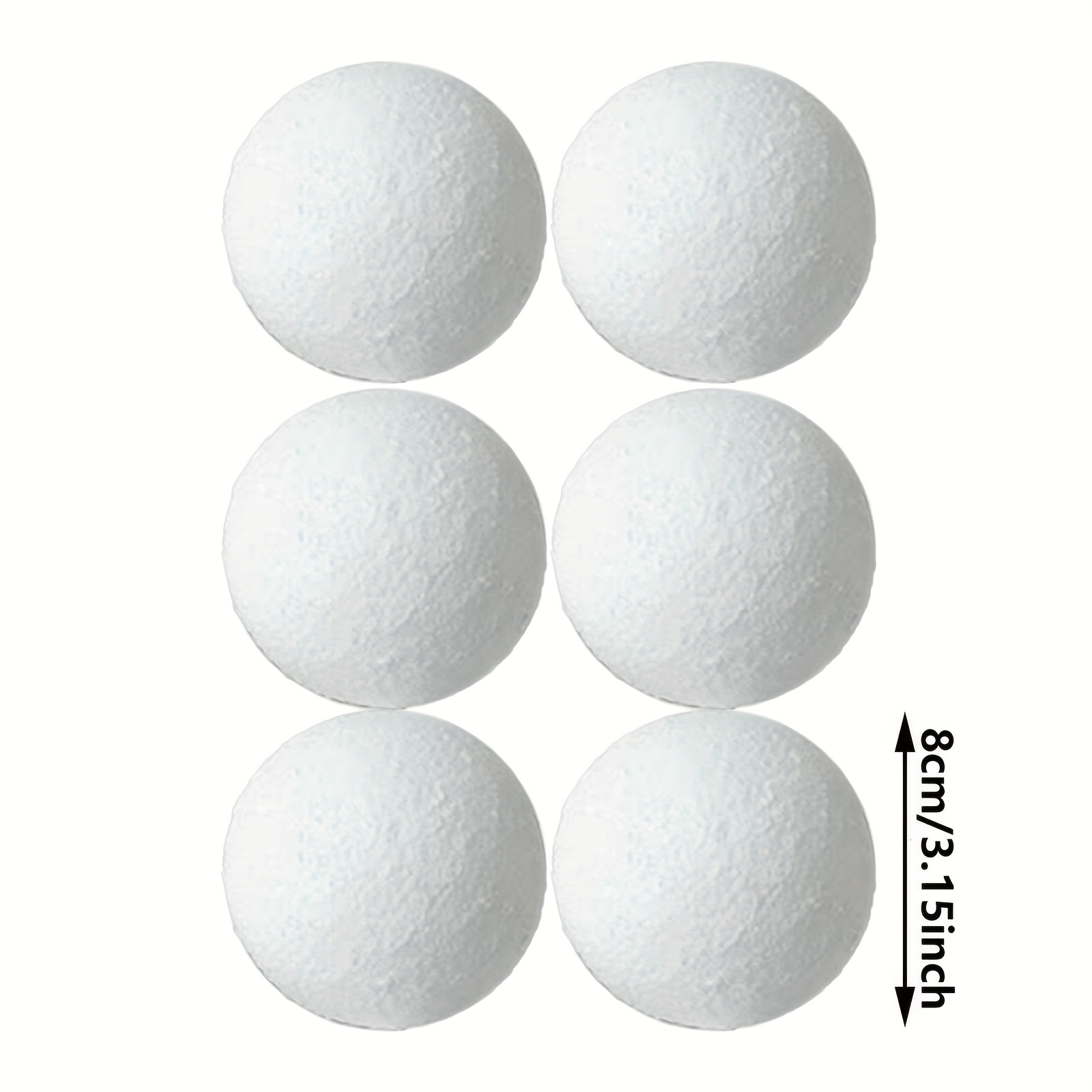 TEMU 6pcs Christmas Tree Balls Ornaments, Soft Fake , Artificial Snowball Ornaments For Christmas Tree, Hanging Christmas Tree Balls For Xmas Wedding