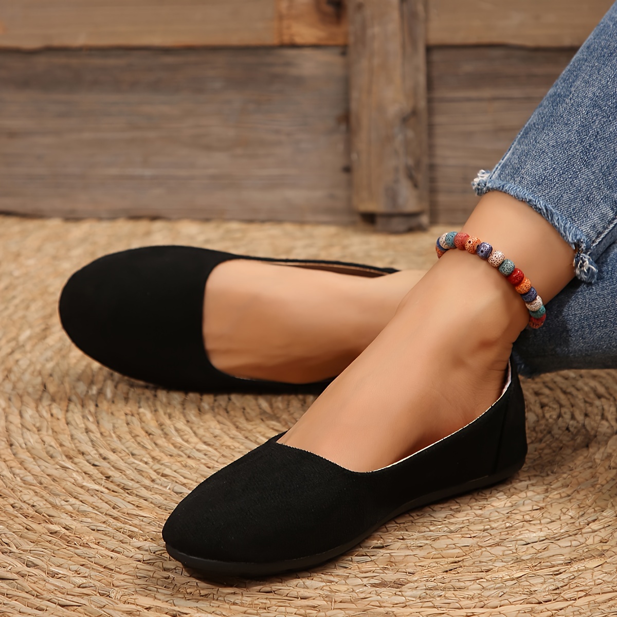 

Elegant Women' Ballet Flats - Soft & Comfortable Fabric, Round Toe -day Wear - Lightweight, Classic Slip-on Style, , Ballet Shoes