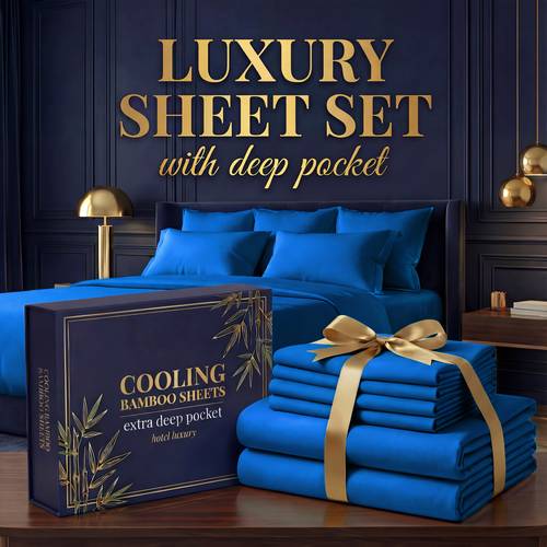bamboo fiber bedding including a 3 4pcs cover sheet and pillowcases designed to and the skin providing and ideal sleep hot featuring a deep for a snug and
