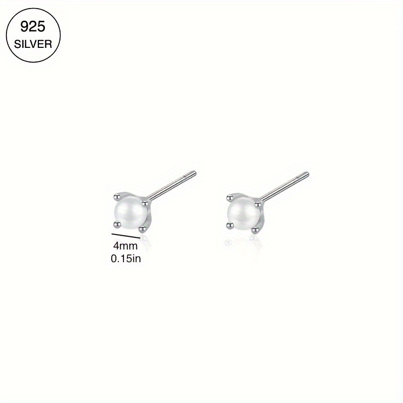 S925 Sterling Silver Mini Earrings for Daily Wear