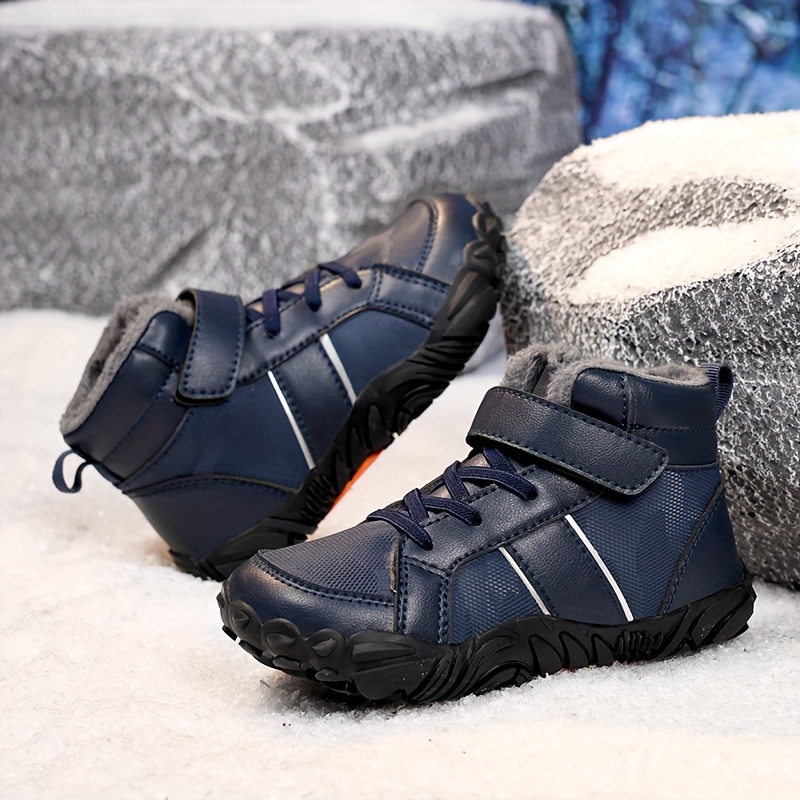 warm fleece lined sneakers boys girls barefoot Temu Oman