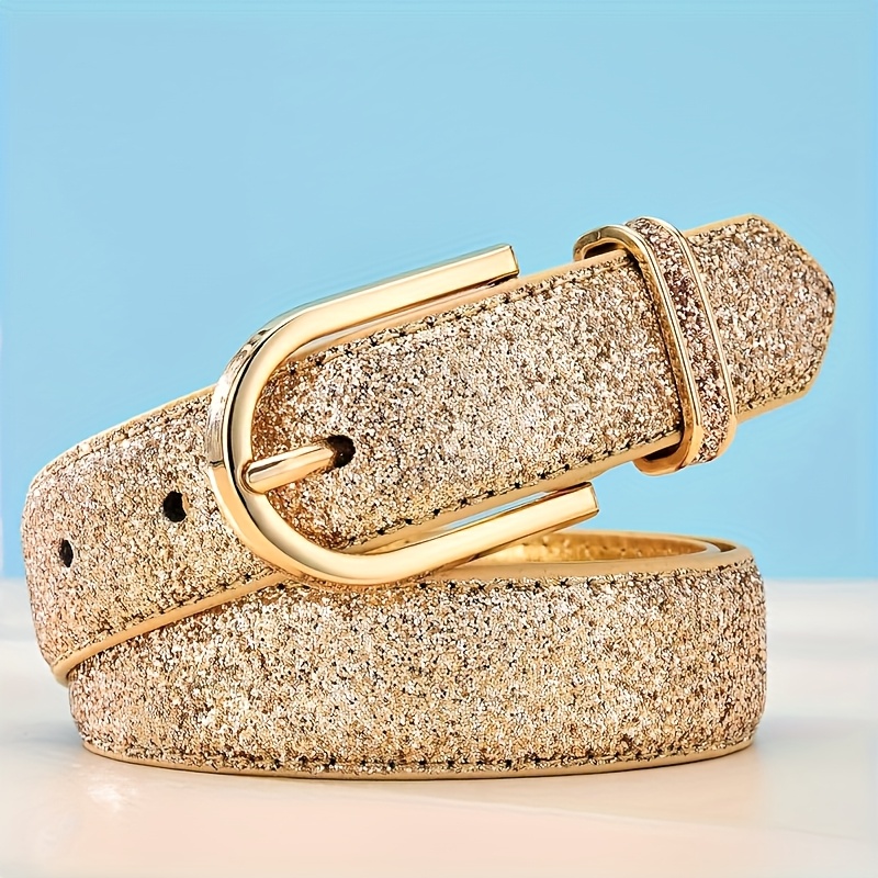 Casual Golden Decorative Belt For Women, Perfect For Party And Festive Occasions, Suitable For Light Everyday Outfits