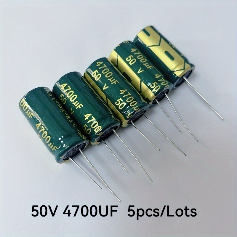 Image of 50v 4700μf Electrolytic Capacitor, 50v 4700μf, Size 18x35mm, 5pcs, High Frequency, Low