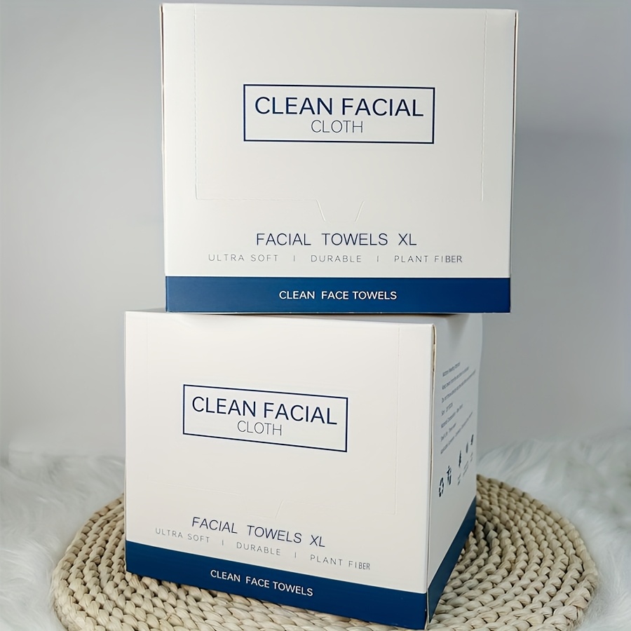 2 Boxes/100 26*30cm Disposable Face Towels Cleansing Tissues Dual-use Wet And Dry Extra Thick -friendly
