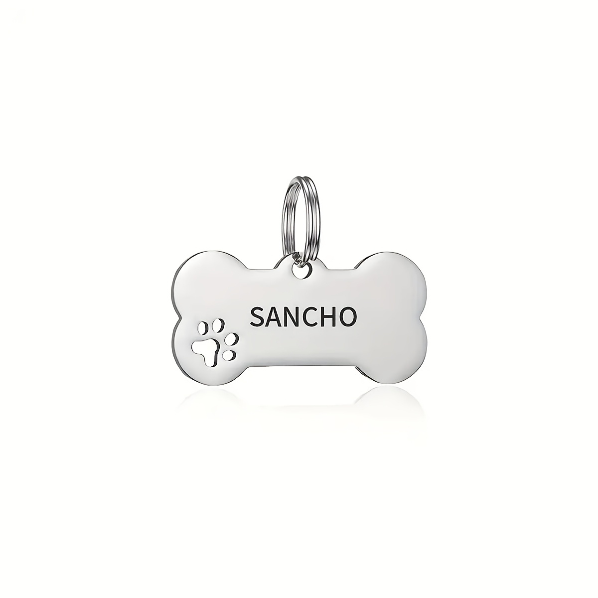 TEMU Customized Pet Additions Dog Tags, Hollowed Paw Tags, Engraved Names And Contact Numbers To Prevent Pets From Losing Stainless Steel Information