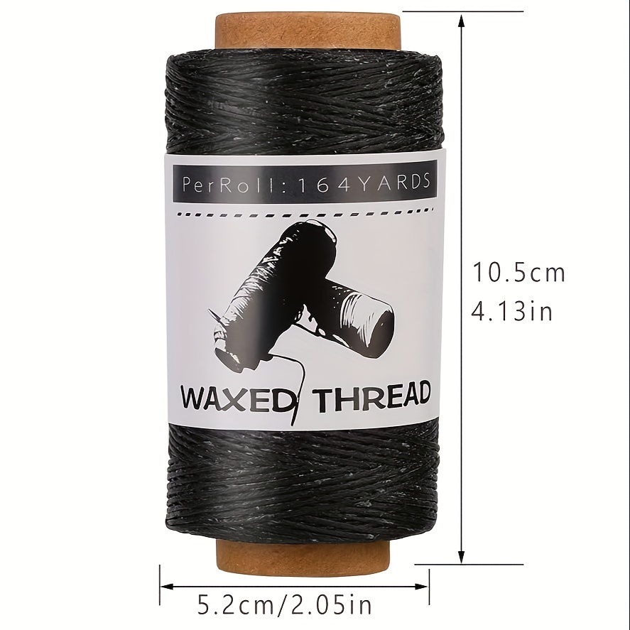 Waxed Thread, 150m/164 Yards Of Leather Waxed Thread, Leather Sewing Thread, Suitable For Handcrafting Leather, Bookbinding, And Beginner Leather Projects