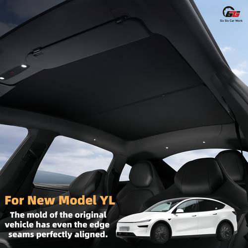 for tesla model 2025 yl 2026 fit sunroof sunshade car visor uv protection heat shield ceiling insulation suitable for tesla suv direct replacement relief installation
