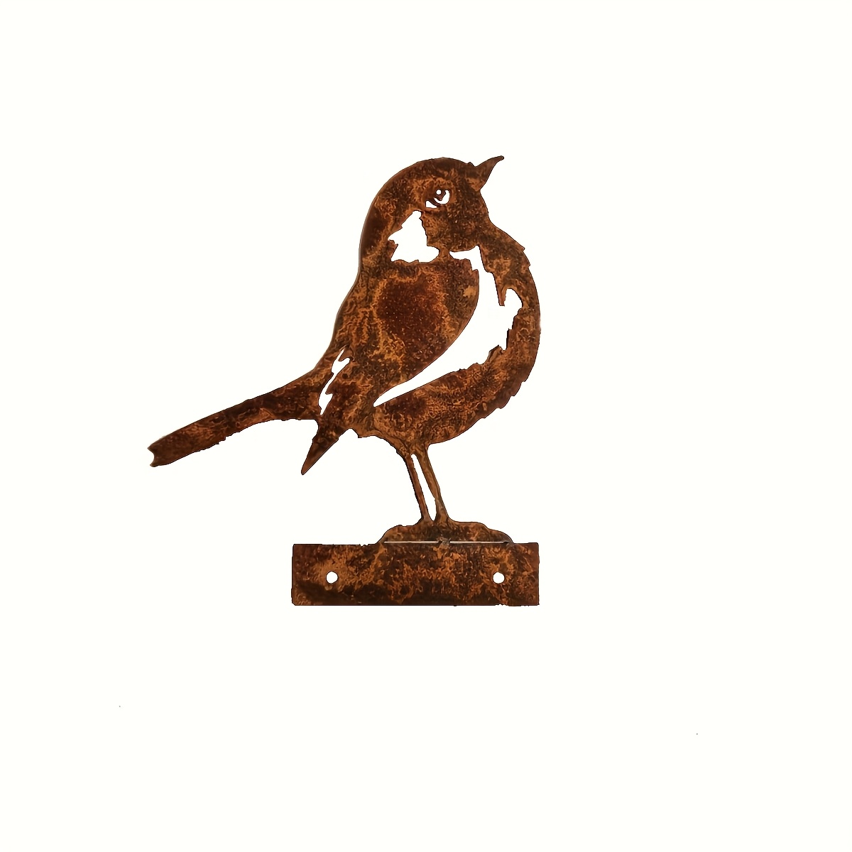 TEMU 1pc Retro Acrylic Bird Wall Decor - Acrylic Garden Courtyard Ornament, Distressed Rust Effect, Durable Courtyard Artwork, Home Garden Decor,