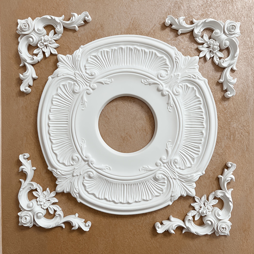 TEMU Set di 5 badge decorativi per soffitto, adatti per lampadari, ventilatori a soffitto e apparecchi di illuminazione, come accenti decorativi da