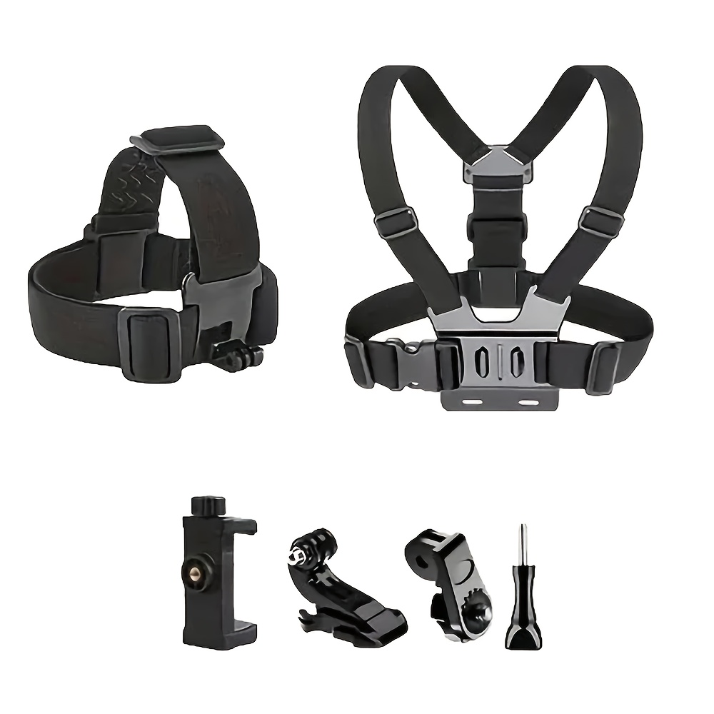 

6-in-1 Action Camera & Smartphone Mount Kit - Adjustable Straps For Gopro Hero 13/12/11/10/9