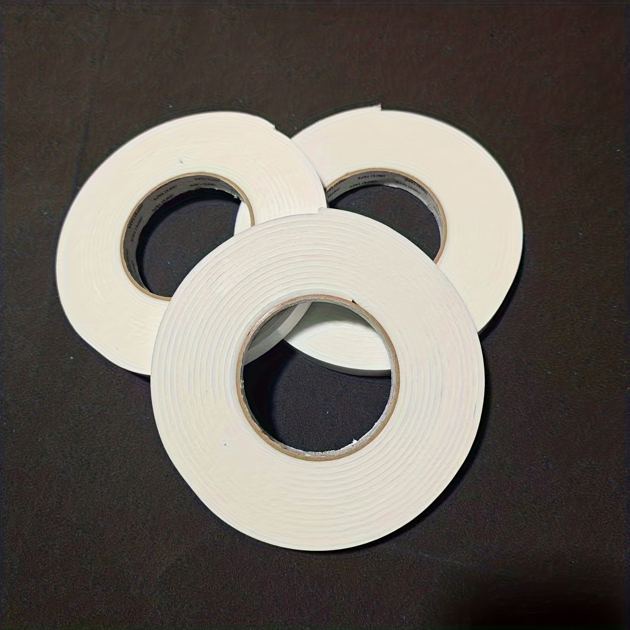 TEMU 3 Rolls White Foam Double-sided Tape - Strong , 14.8mm Wide X 502cm Long, Removable Without Residue, Sponge Tape Suitable For Posters, Photos,