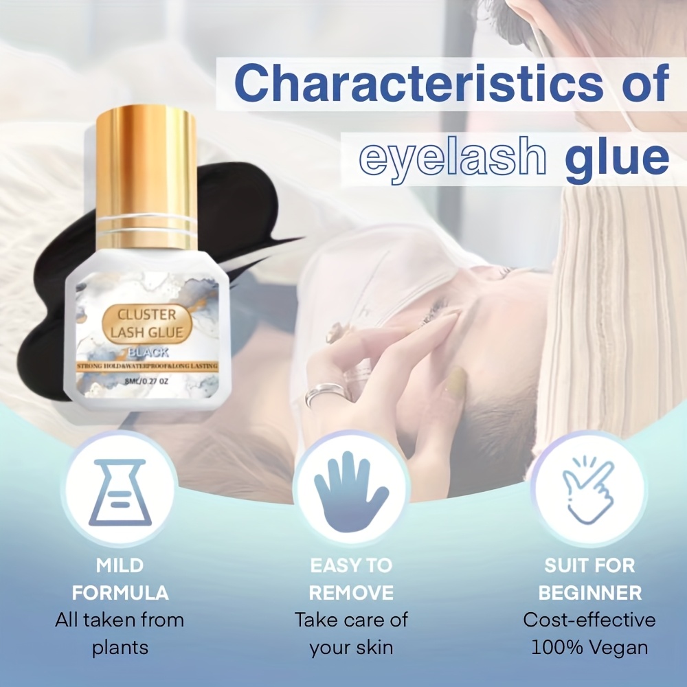 snabbtorkande 0 27 oz ögonfransförlängningslim stark - Temu Sweden