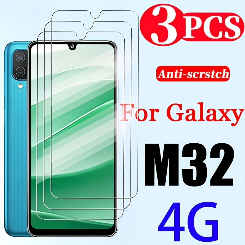 [3-Pack] Zaščitno kaljeno steklo za zaslon, primerno za Samsung, primerno za Galaxy M32 4G [9H trdota] [Brežično]