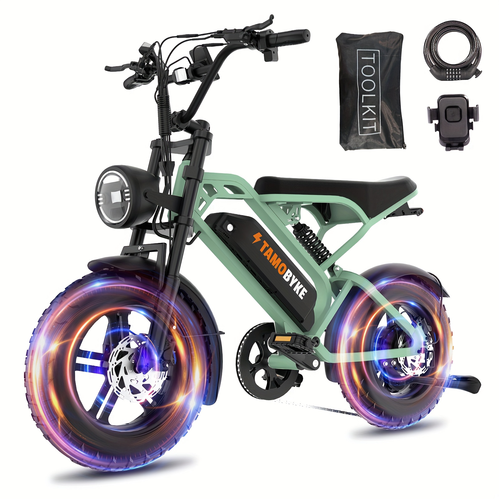       youth electric bicycle 4 inch tire electric bicycle 749w   motor 30 50 miles h 749 watt hour disassembly battery all terrain electric off road bicycle suitable for mountains snow sand       riding youth e motorized bicycle color   design   look removable battery     Product details 2