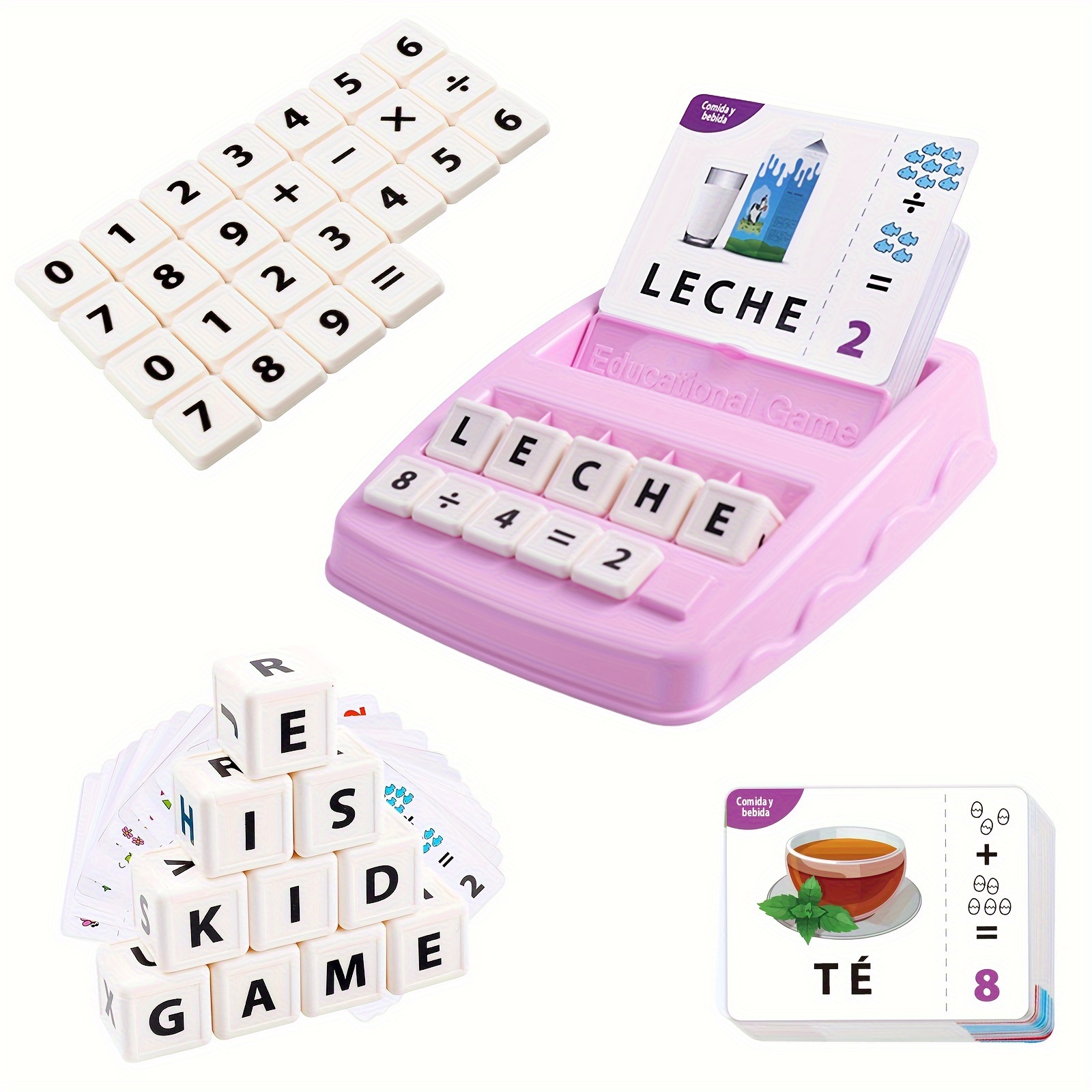 

Bilingual Educational Game: 2-in-1 Spanish-english Learning Toy For Kids Ages 3+ - Includes Letter Matching, Math Practice, And Vocabulary Building