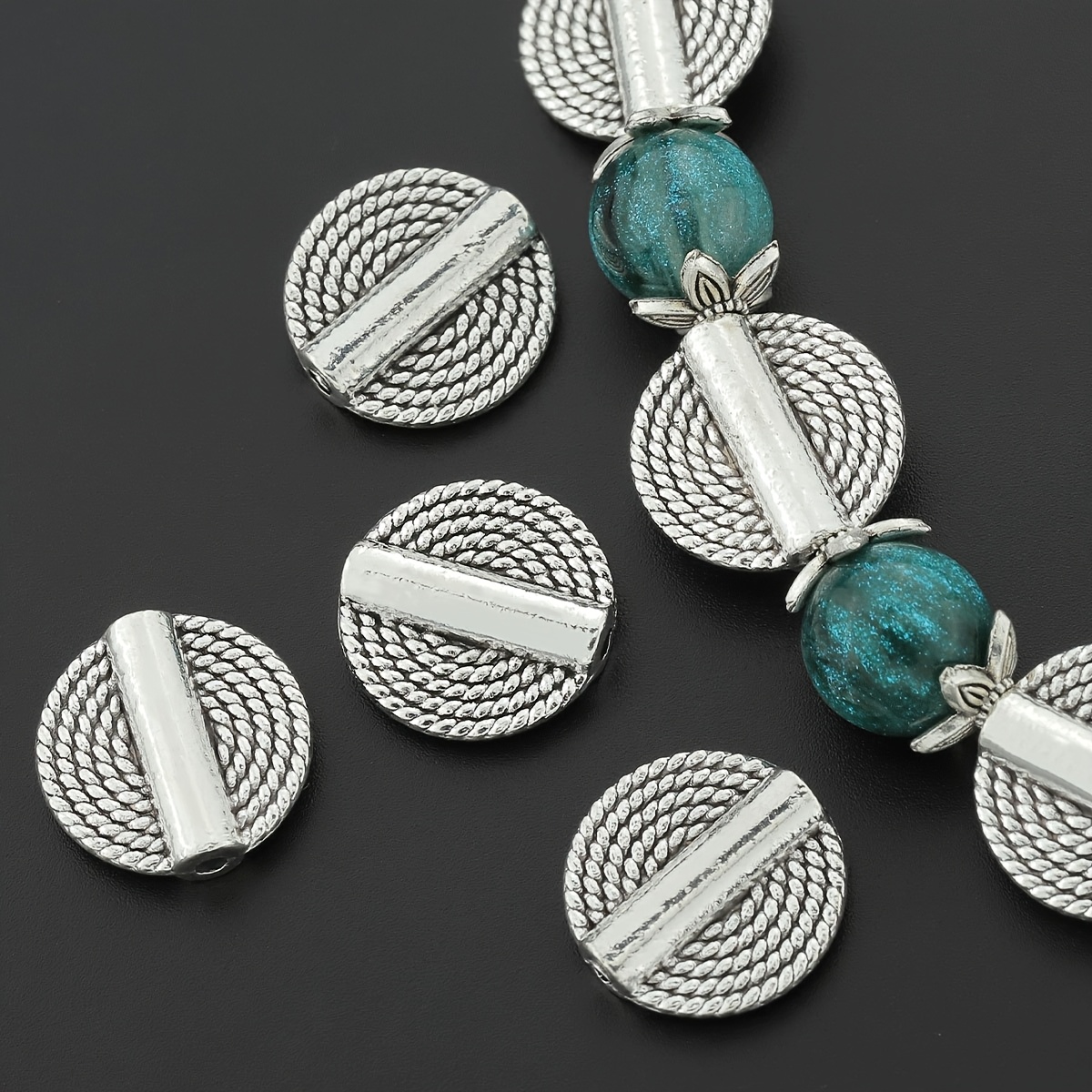 20pcs Vintage Alloy Cloud-Shaped Spacer Beads for DIY Projects