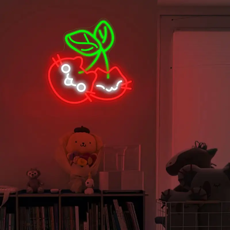 led neon wall light with dimmer usb powered wall mounted night light with switch cute red green bedroom decor or gift for cat lovers Product details 0
