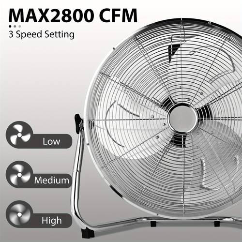 high floor fan heavy duty air circulator with adjustable tilt metal for warehouse workshop commercial use