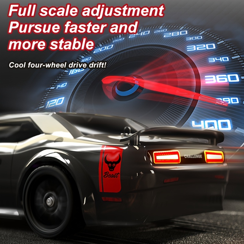 1:16 RC Car 45+MPH High-Speed, Full Proportional Throttle/Steering, Spring Suspension, Emergency Brake & Reverse, 30 Min Runtime, Charge Protection, Drift Racing, Off-Road Gifts for Adults