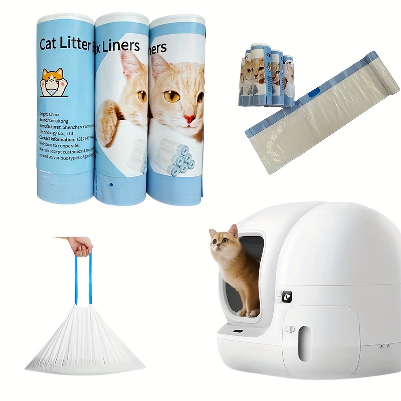 Use For Petkit Max Or Self Cleanning Cat Litter Box Liner Bags Cat Litter Box Trash Bag 15 Per Roll