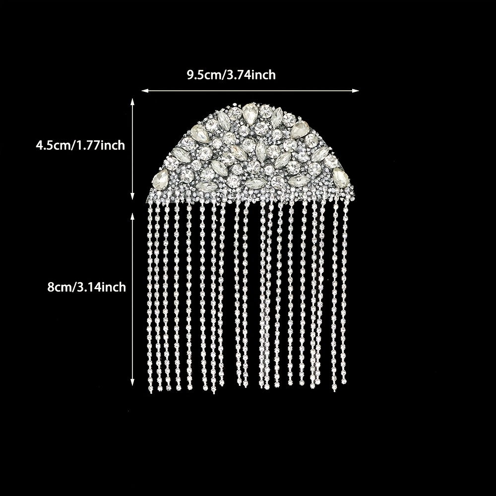 E-shop Hochwertiger Glasbohrer, handgefertigte Quaste, modisches Schulter-Accessoire, Kleidungs-Accessoire-Patch, DIY-Dekoration für Schuhe,