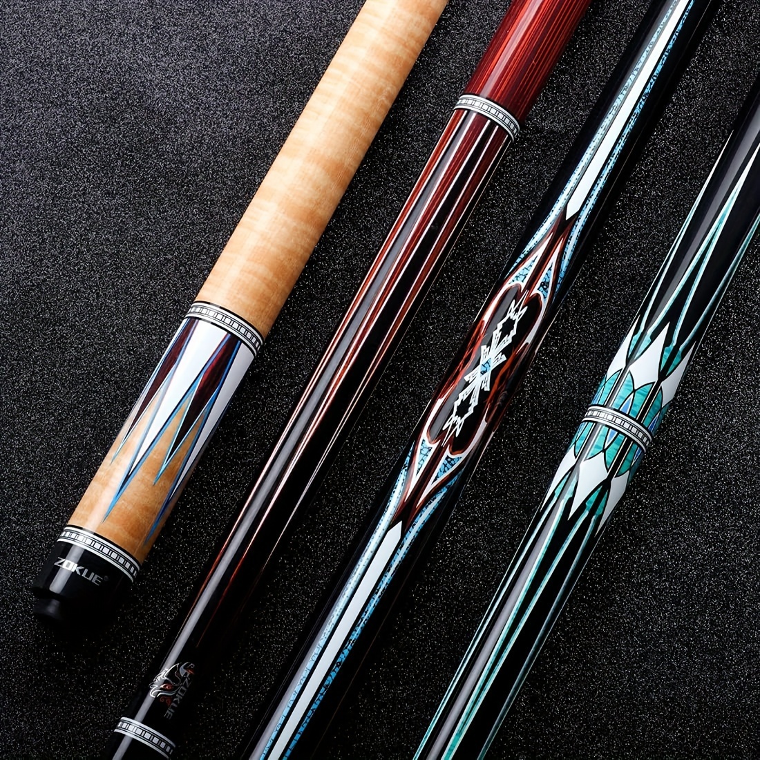 木製ビリヤードキュー 142cm/56in、キューティップ12mm/0.47in