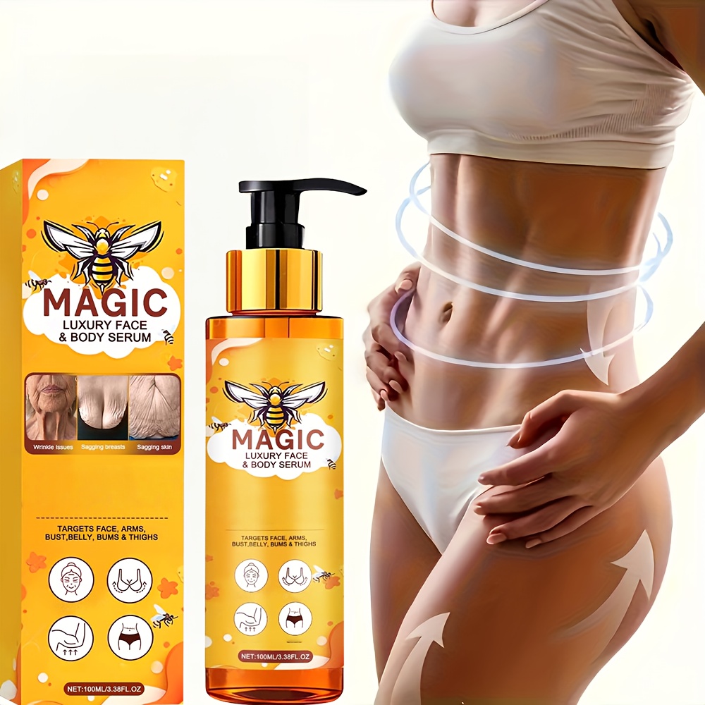 Bee Venom Firming Body Cream, One Application Lifts Instantly, Takes Effect Quickly, Smooths the Light Beige and Makes It Flatter and Firmer. Suitable for Arms, Abdomen, Buttocks and Thighs. Continuous Use Will Help You Achieve a Perfect Figure as