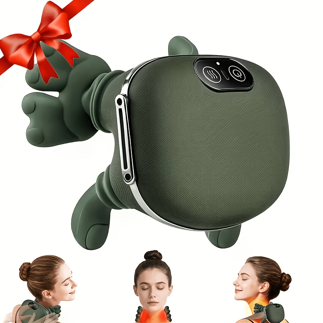 imagen del artículo masajeador de   profundo recargable por usb, 8   - masajeador portátil de presión con dedos   para cuello, espalda, hombros y piernas - regalo relajante   para hombres y mujeres, masajeador de cintura y músculo trapecio, masajeador portátil sin varillas de compresa caliente