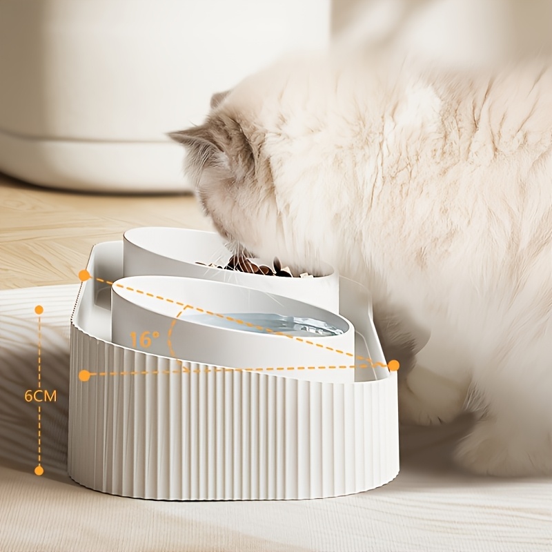 pet bowl cat and dog food double bowl feeding water ceramic bowl anti tip neck cat and dog bowl Product details 1
