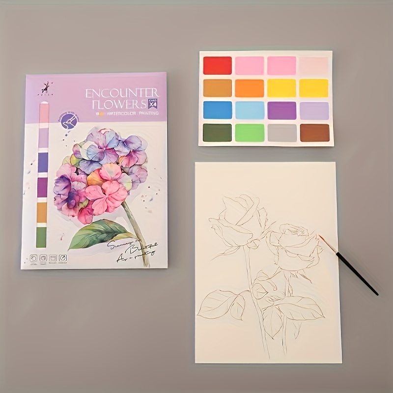 Creative Drawing Book Coloring Book and Landscape & Floral Artistic Painting Pap