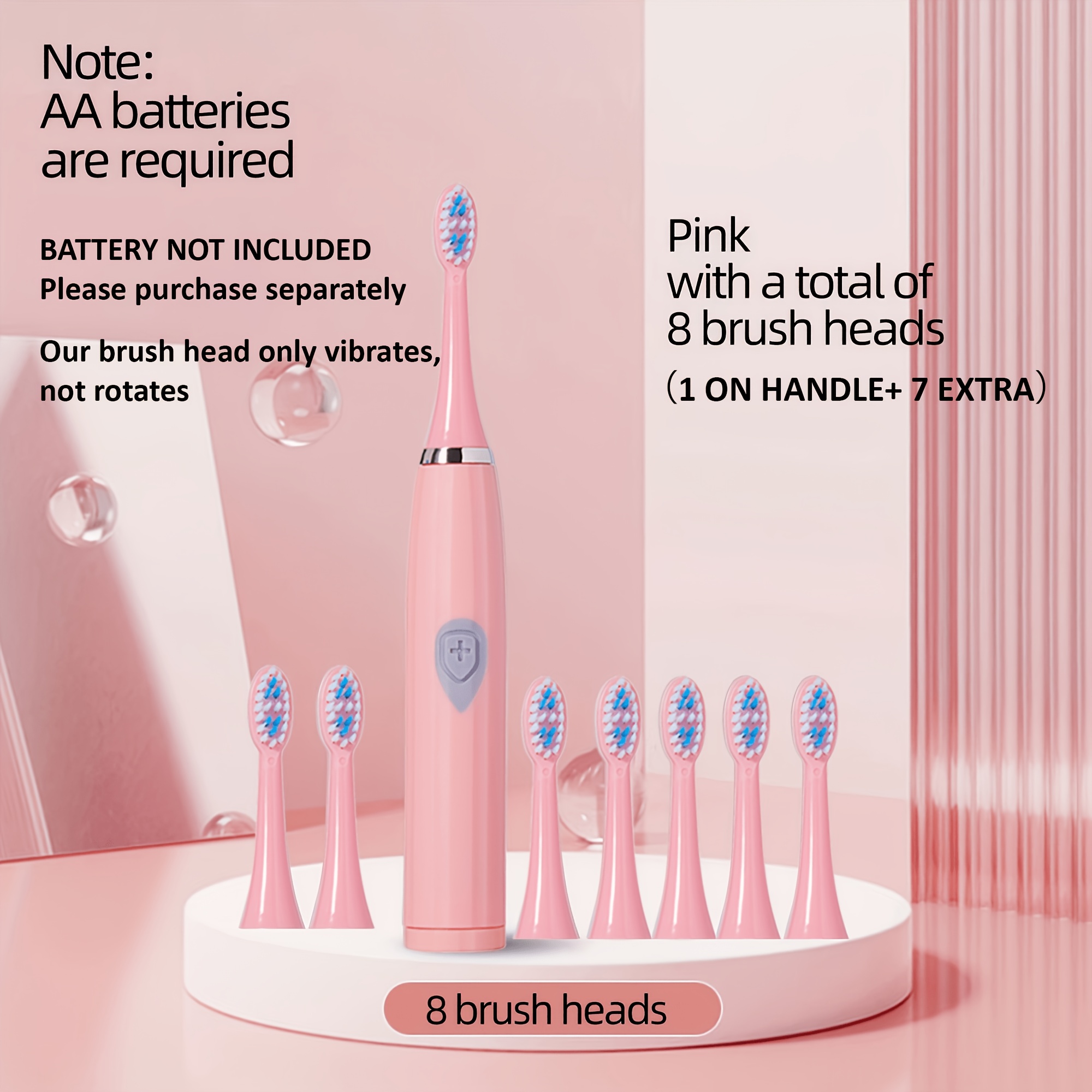 Travel-Friendly Electric Toothbrush with Interchangeable Brush Heads